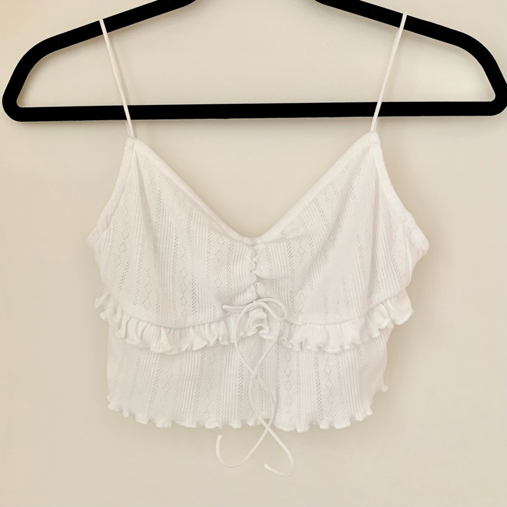 Dainty White Crop Top